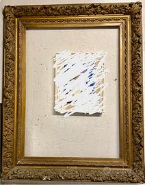 Cornice antica in legno e stucchi