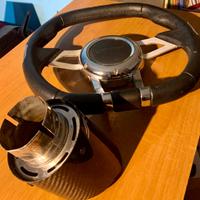 Volante (pelle e ferro) + terminale Simone Racing