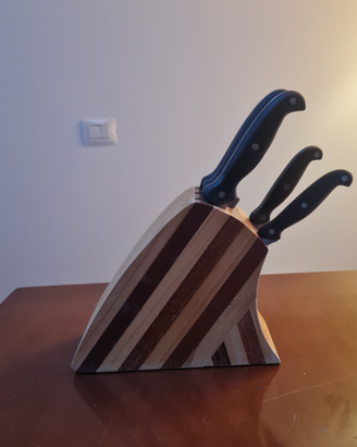Ceppo coltelli (n. 5) da cucina Pedrini