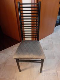 4 sedie vintage in legno laccato stile Hill House