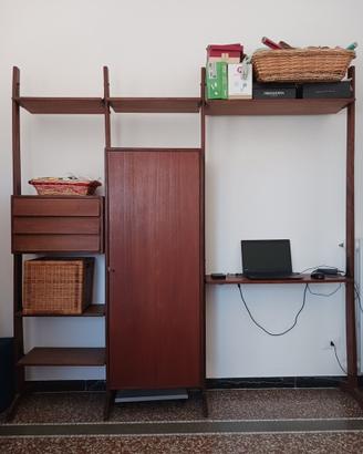 Libreria Parete Attrezzata Vintage Anni 60/70