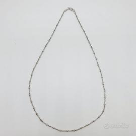 COD.15.26 COLLANA ORO BIANCO 18K 750 CM.41 GR.5,60