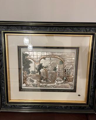 Quadro bassorilievo in argento 925 Studio L.M