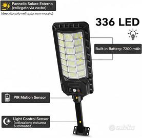 LAMPIONE SOLARE CREPUSCOLARE DA 2000W 336LED IP65