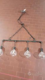 Lampadario stile industriale
