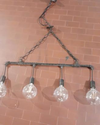 Lampadario stile industriale