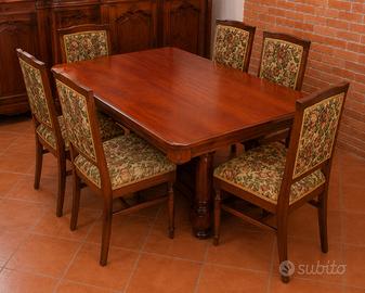 Sala da pranzo classica completa in legno