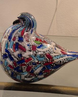 Scultura Colomba Vetro di Murano LA MURRINA Firmat