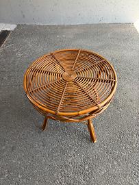 Tavolino in bamboo rotondo