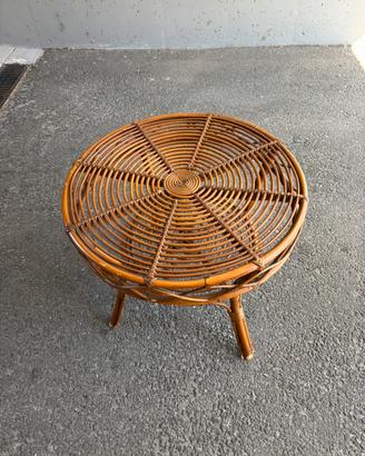 Tavolino in bamboo rotondo