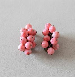 Orecchini a Clip Vintage a Grappolo Perle