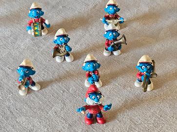 8 Puffi Banda Musical Pejo Schleich 2001