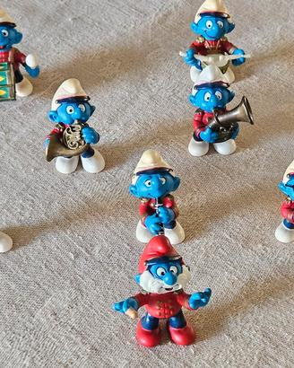 8 Puffi Banda Musical Pejo Schleich 2001