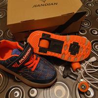 Scarpe con luci e rotelle estraibili