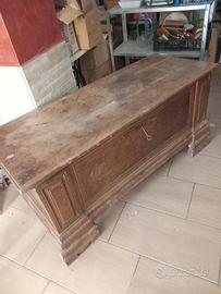 cassapanca in noce massello