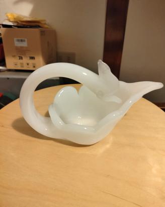 Cigno in ceramica bianco 