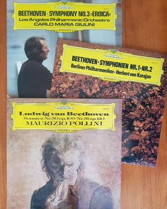 TRE dischi Vinile Deutsche Grammophon Beethoven