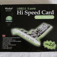Scheda PCI USB 2.0 x Desktop