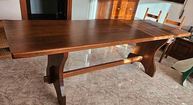 Tavolo legno massello 240x80 noce