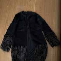 Giacca Trussardi jeans pelliccia sintetica blu