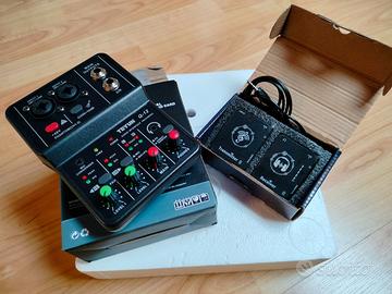 Mixer 2 canali con monitor in ear