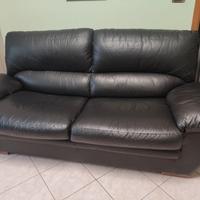 Divano nero vera pelle