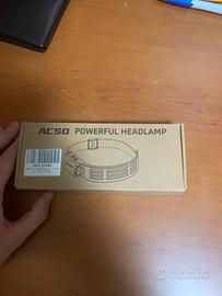 Torcia Frontale LED Ricaricabile USB ACSO - Nuova
