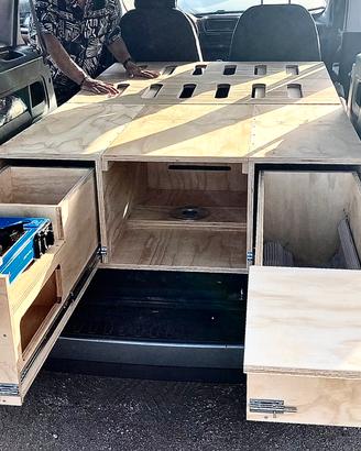 Camping box mini camper da auto con cassetti Dobló