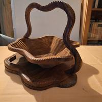 portafrutta-centrotavola in legno