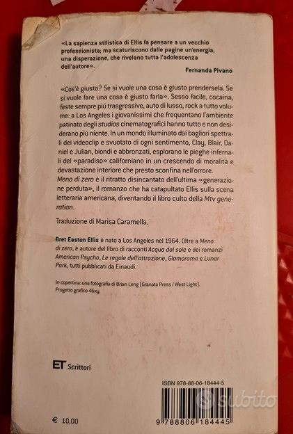 Libro MENO DI ZERO di Bret Easton Ellis - Libri e Riviste In vendita a  Catanzaro