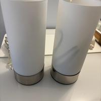 Coppia Lampade vetro bianco