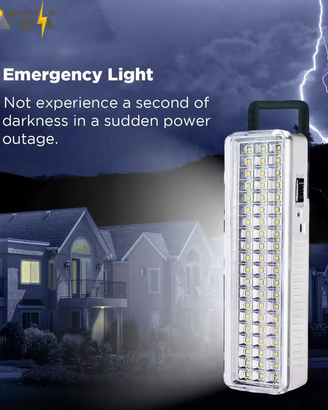 lampada emergenza 230Vac 5Vdc Micro-usb portatile