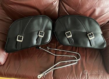 Set borse originali Triumph in vera pelle Nero