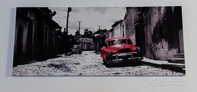 Quadro auto cubana d'epoca 70x30 cm
