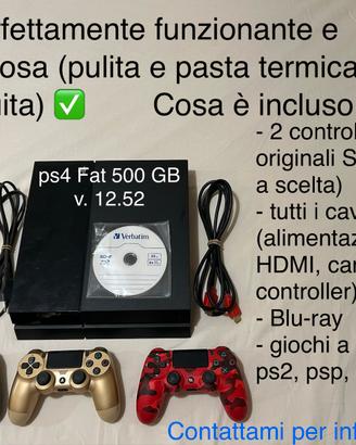 Play Station 4 500gb v. 12.52 perfett. funz.