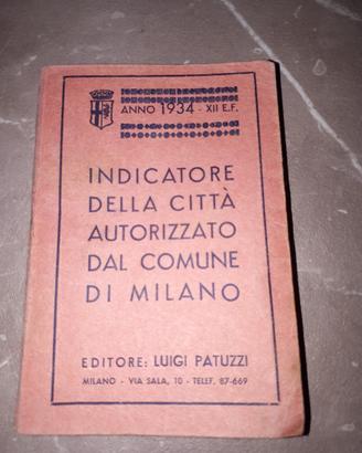 indicatore citta Milano anno 1934