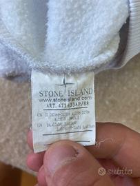 Felpa bianca stone island