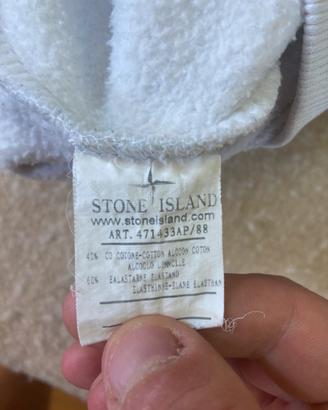 Felpa bianca stone island