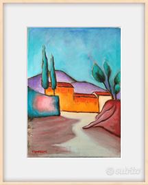 La Casa gialla, paesaggio toscano 