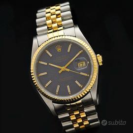 Rolex Datejust 36 mm steel gold blu dial ref 16233