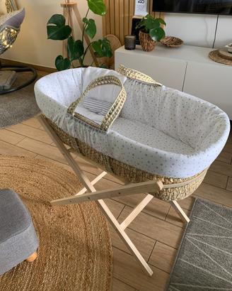 Culla in vimini clair de lune