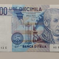banconota 10000 lire Alessandro Volta
