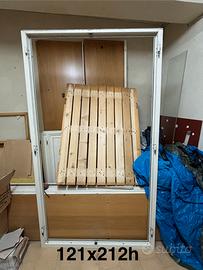 Infissi alluminio balcone 121x212h