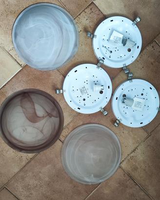 3 plafoniere + 1 lampadario dal design moderno