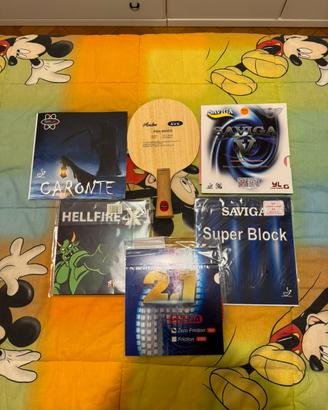 Gomme tennis tavolo puntinate lunghe ox