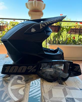 Casco airoh e mascherina 100%