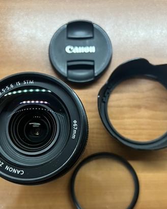 Canon EF-S 18-135 STM con filtri e paraluce