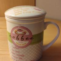 Tazza per tisane con filtro e coperchio 