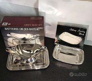 Set salsiera con sottopiatto più svuota tasca