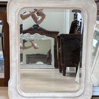 Specchiera con cornice gessata e angoli stondati